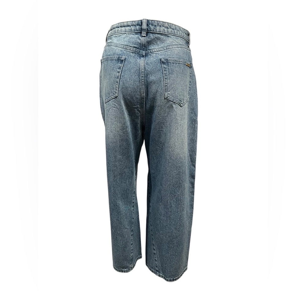 Michael Kors Womens Jeans Wide Leg Button Cropped High Rise Denim Size 10 - Picture 4 of 16